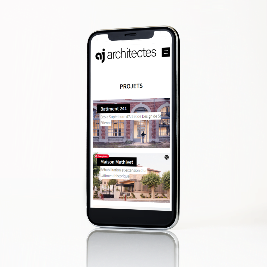 intégration web, développement web aj architectes - phone
